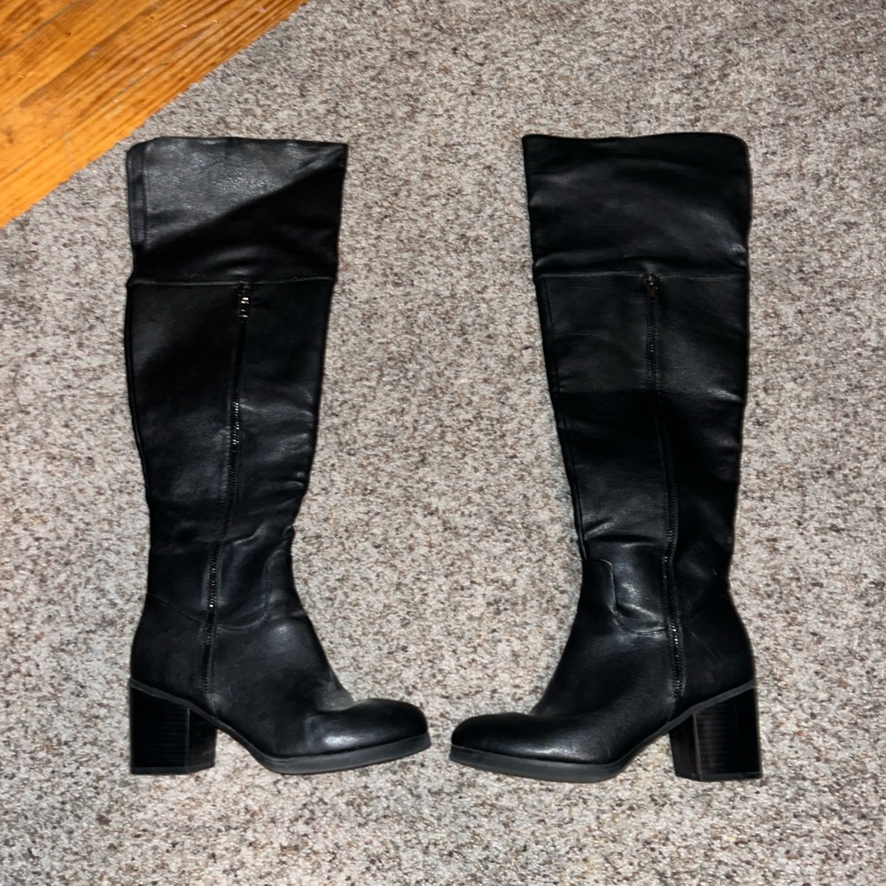 Knee high leather boots